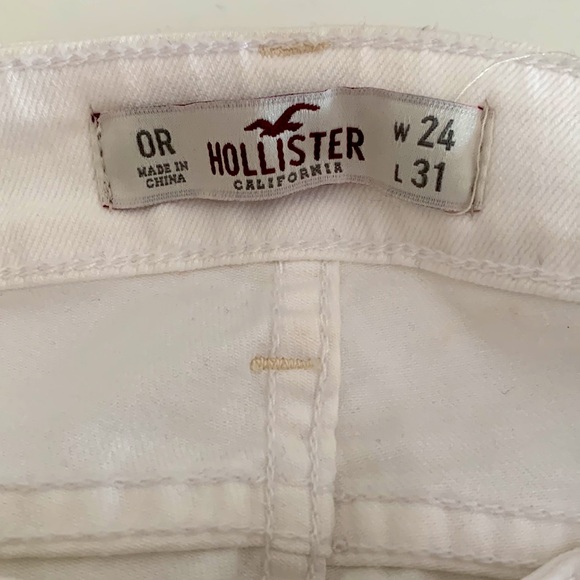 HOLLISTER HIGH-RISE WHITE SUPER SKINNY JEANS - Picture 3 of 5